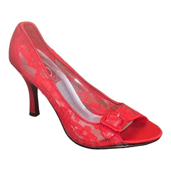 Victoria’s Secret red satin with lace heel size 7 - Picture 1 of 7